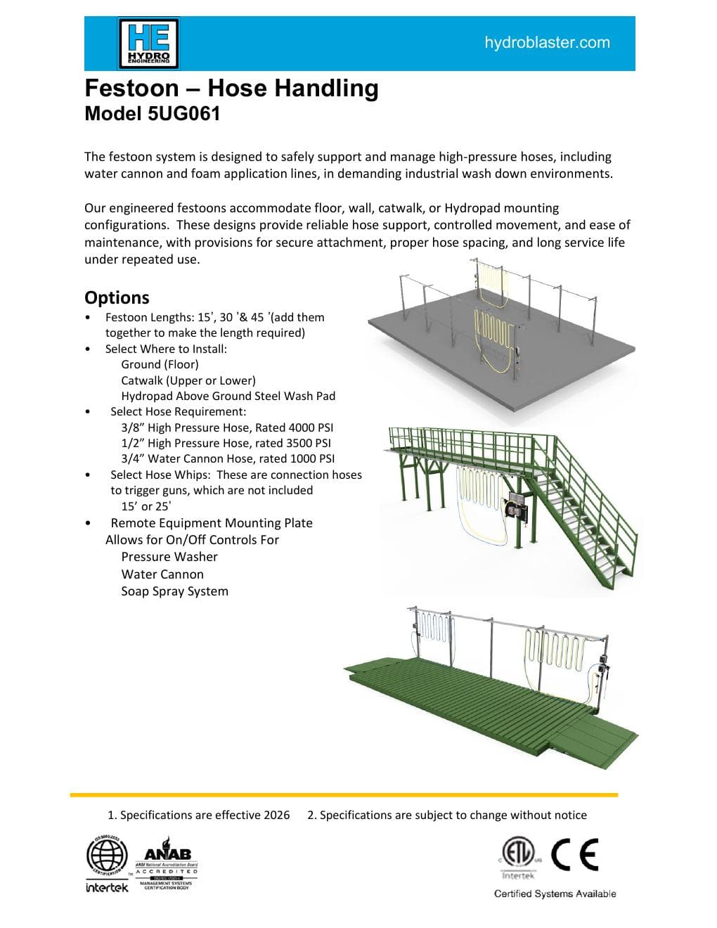Festoon Hose Handling Solutions
